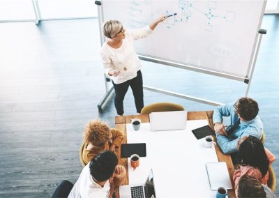 Professionisti in aula durante la formazione